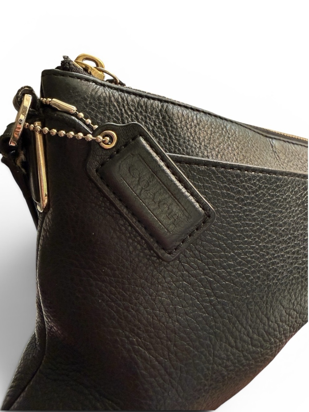 Coach Black Pebbled Leather Crossbody Bag - Picture 2 of 6